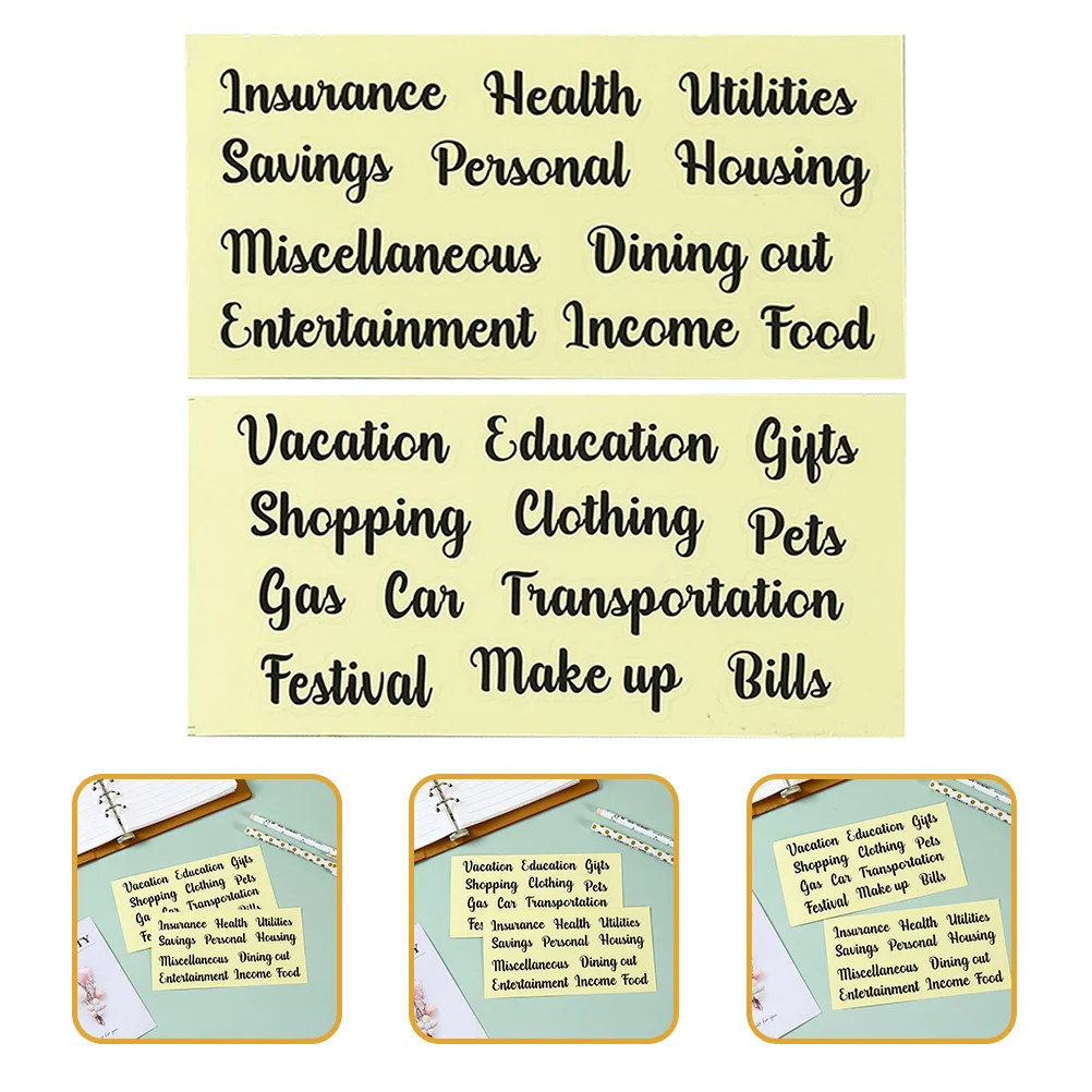 10 Pieces Cash Envelope Labels Stickers ,Budget Money Labels Stickers for  A6 Binder Budget Planners Cash