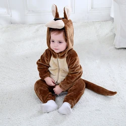 Animal Kangaroo Infant Baby Clothes Boys Girls Romper Halloween Festival Onesie Pajamas Baby Cosplay Costume Party Jumpsuit