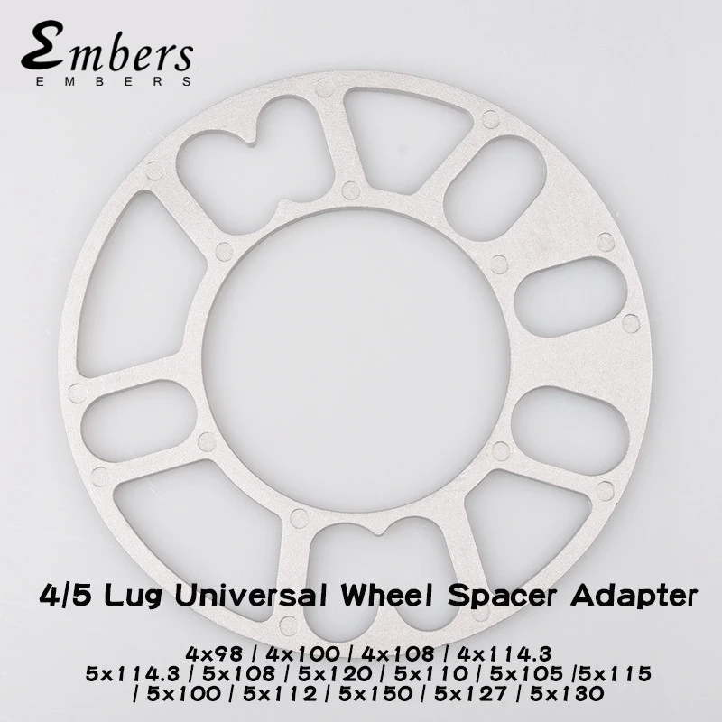 Distanziali Ruota In Alluminio 10 Mm (2 Pezzi) - Hubcentric Universali Per 4/5 Fori, Spessori Auto