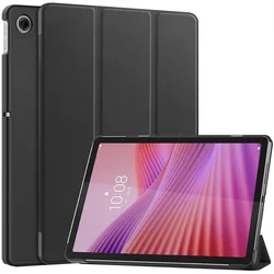 Premium Leather Tri - Fold Protective Flip - Style Tablet Case for Lenovo Tab M11 (Black)