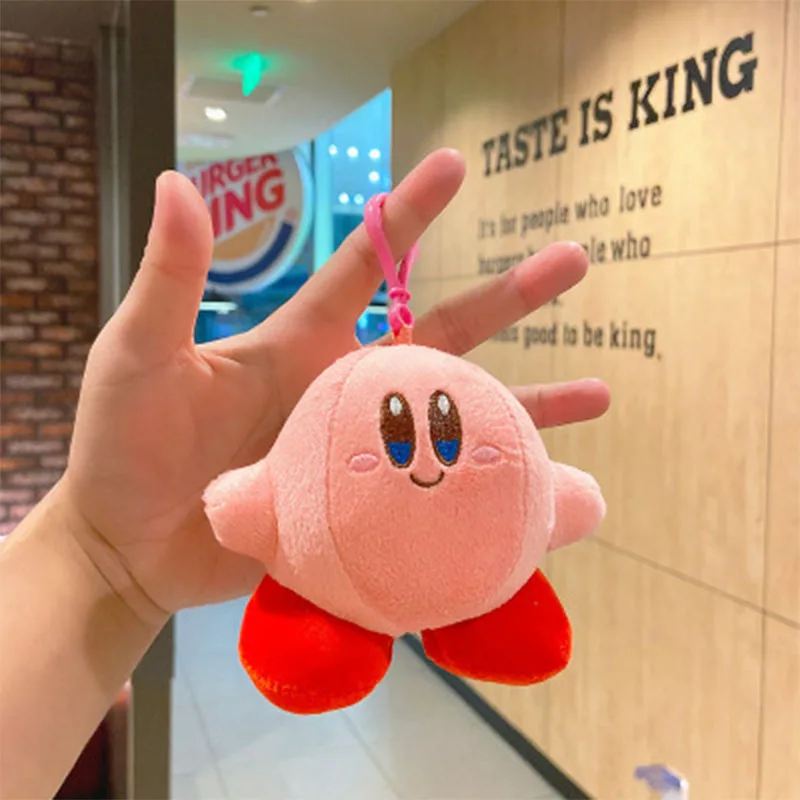

Kawaii Star Kirby Keychain Anime Cartoon Doll Kirby Plush Toys Women Backpack Pendant Stuffed Toy Jewelry Girls Birthday Gifts