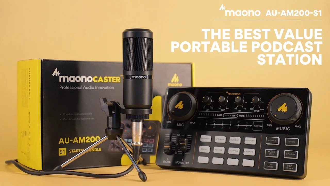 MAONO Professional Microphone With USB Audio Interface Streaming Sound Cards  for Studio Condenser Microphone with audio mixer| | - AliExpress