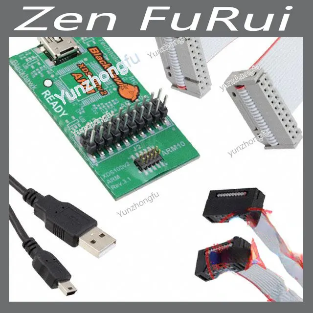 

100v2u-arm импортный оригинальный TI программатор Xds100 USB Эмулятор JTAG