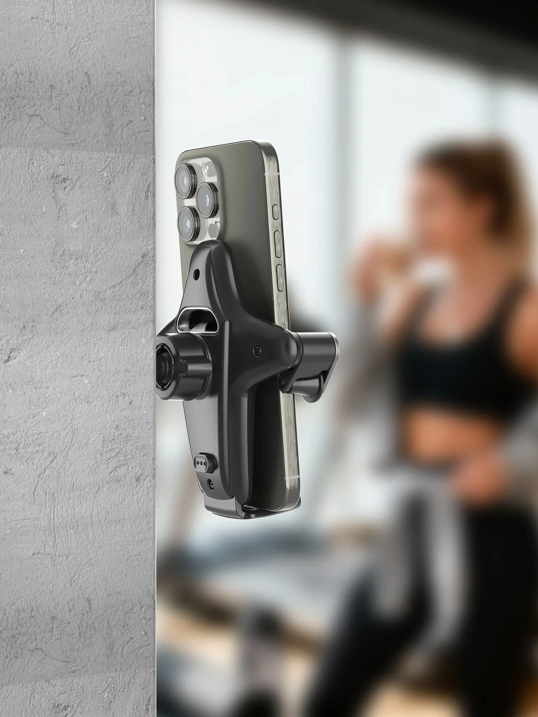 Hochleistungs-360-Grad-Drehvorrichtung ° Drehbarer Wandhalter für Smartphones, Bohrungsfreier Ständer für Küche, Bad und Fitnessraum - Multifunktionaler Sicherer Halt – Detail 11