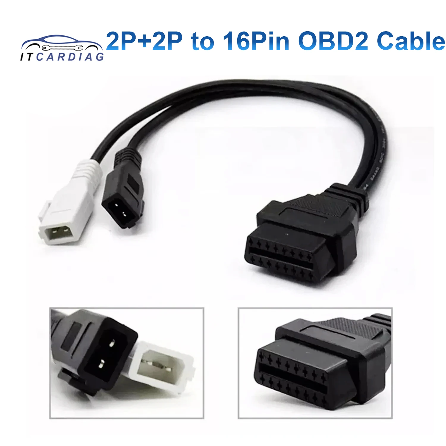 Adattatore Vag Per Cavo Obd2 Da 2P + 2P A 16Pin Per Audi 2 X2 Obd1 Obd2 Cavo Diagnostico Per Auto 2P + 2P A Connettore Femmina A 16Pin Per Vw/Skoda