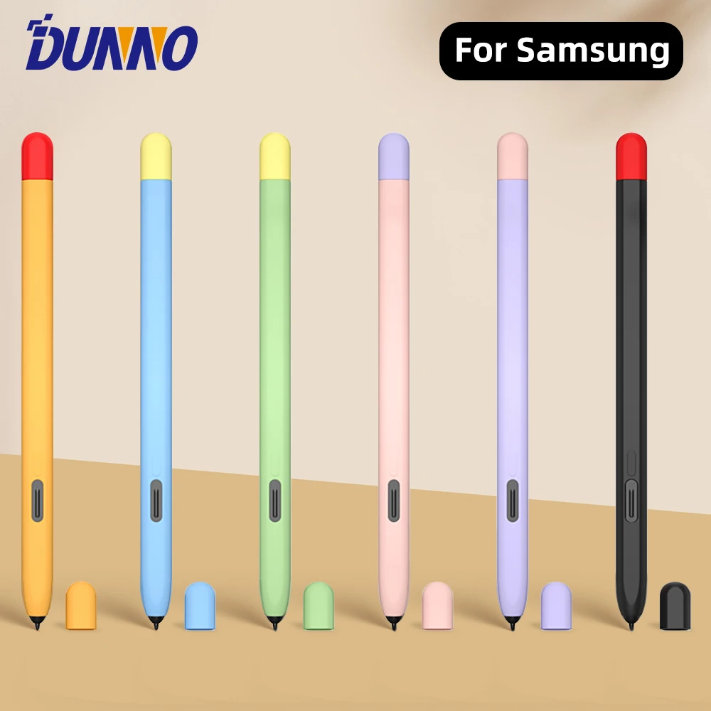 Estojo de Lápis para Samsung Tab Proteção Antiderrapante Capa de Manga de Silicone Caneta s7 Plus s8 Plus s6 Lite s