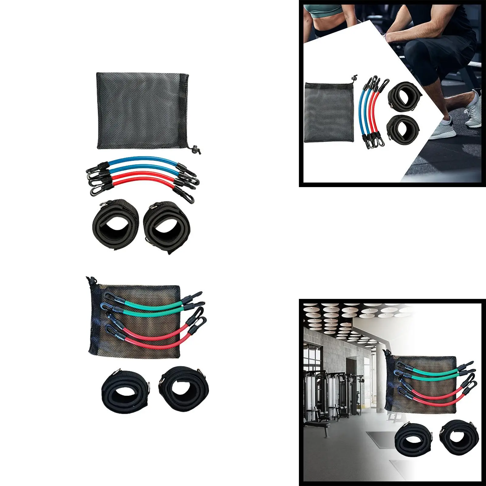 Ankle Resistance Bands Kit with Bag Adjustable Speed Agility Training Tool for