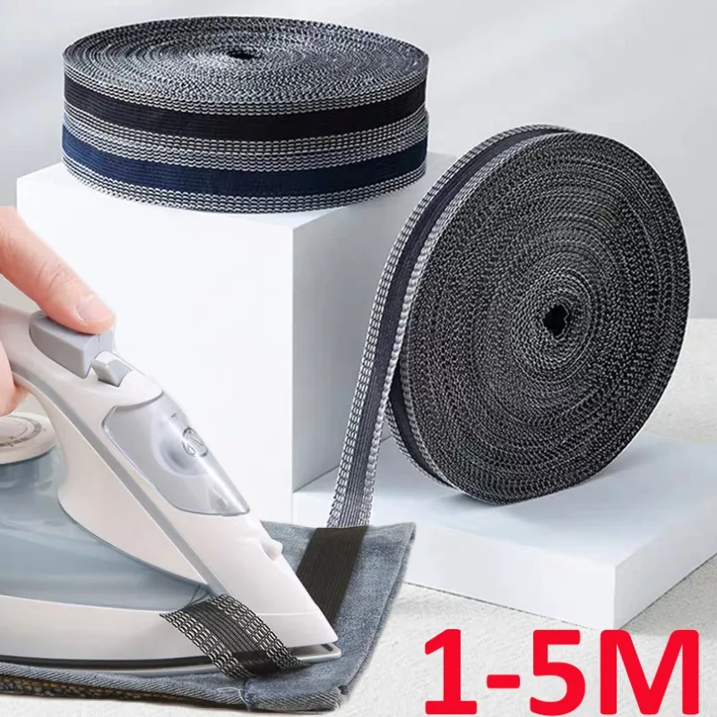 

1-5M Pants Edge Shorten Paste Self-Adhesive Pants Mouth Hem Iron-on Hemming Tape Jeans Pants Sewing Free Trousers Fabric Patch