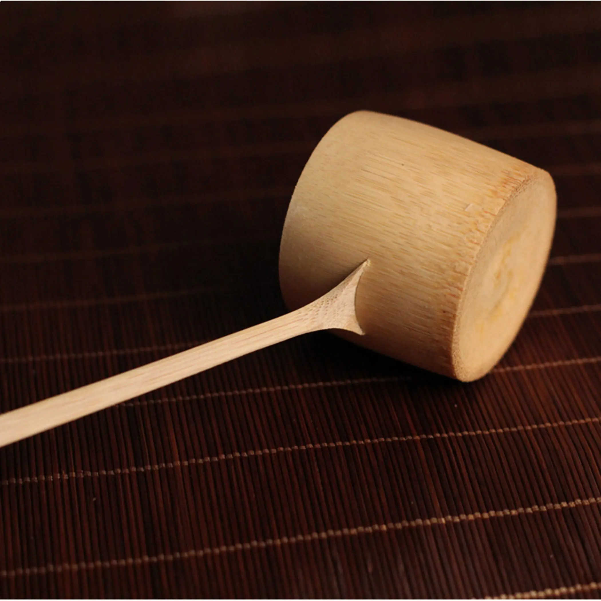Handmade Natural Bamboo Water Ladle Hishaku Bailer Japanese Style Scoop Water Dipper Long Handle Tea Spoon for Garden Tea