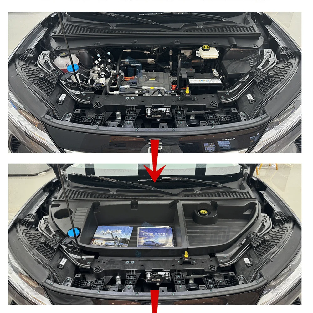 BYD ATTO 2 Yuan UP 전면 스페어 박스 수납함 특수 인테리어 전면 캐빈 수납함 자동차 개조 액세서리