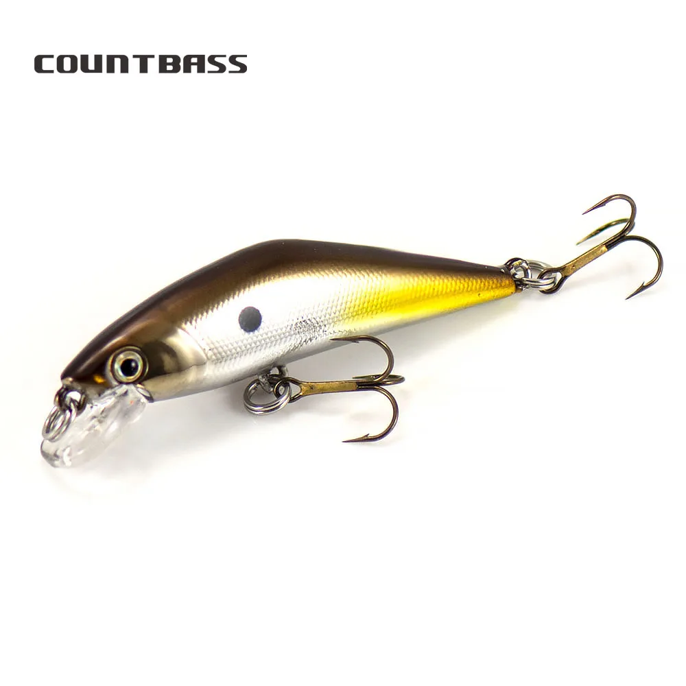 

50mm 2" 3.6g 1/8 oz. Dive 0.4-0.8m Sinking Minnow With VMC Hooks Hardbaits Fishing Hard Lure Wobblers Anlger's Bait Lures, Plug