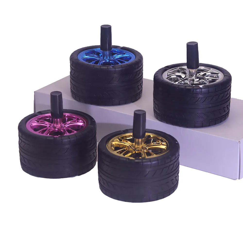 Metal Ashtray Round Rotating Self-Clearing Smokeless Office for Men Cigar Ashtray Stainless Steel Windproof Rotating cigarettes ashtray stainless steel ashtray metal ashtray