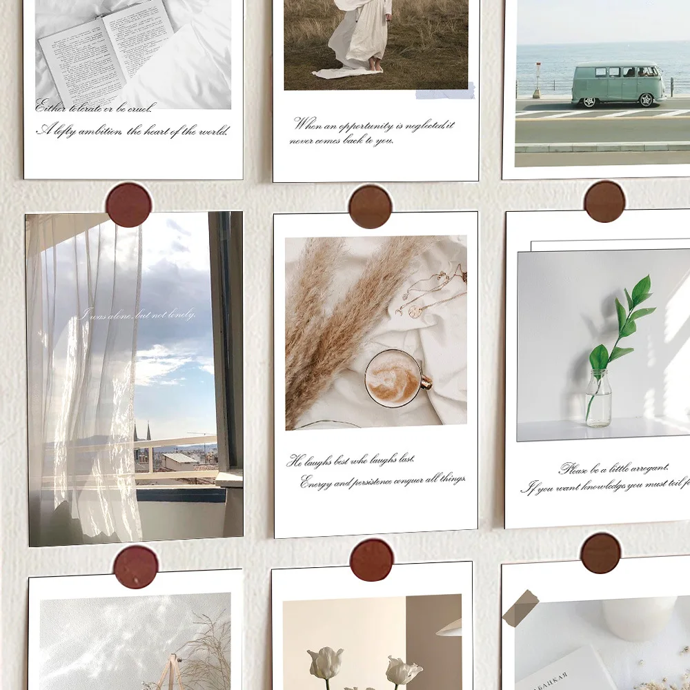 10Pcs/Set Ins Simple Style Floating Daylight Scenery Cards Art Postcard Message Card Wall Decoration Photography Props Gifts