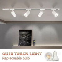 110-220V Rotatable Tracklights LED GU10 Replaceable Light Bulbs Modern Home Decor Hallway Exhibition Store Rail Spot Led Lights 1
