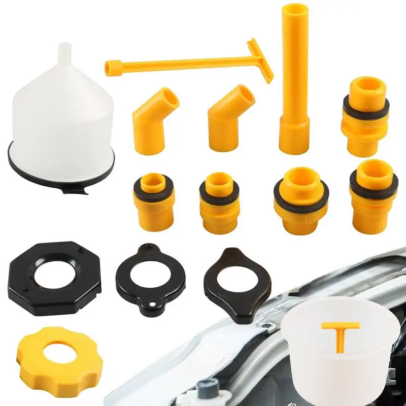 

Car Radiator Coolant Filling Funnel Kit Spill Proof Cooling System Tool Radiator Bleeder Kit Universal Fitment For Any Vehicle