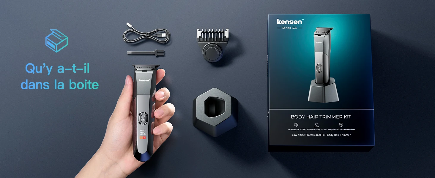 Kensen Elektrorasierer Herren Körperhaarrasierer Verstellbare Haarschneidemaschine Bartschneider Haarschnittmaschine Haarschneidemaschine Friseur – Detail 5