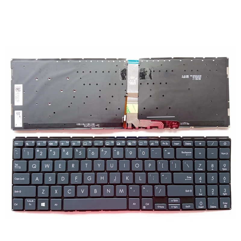 Backlight us Laptop Keyboard para Asus Ux535 Inglês Novo