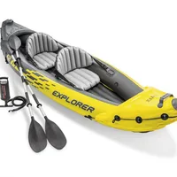 Double Kayak Inflatable Raft for Epic Fishing Journeys