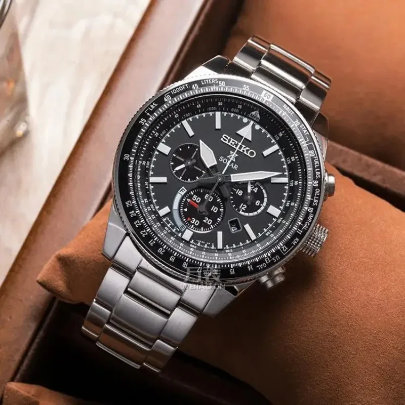 

Модные часы Brnad SEIKO для мужчин, хронограф, проспект, серия SSC607J1, кварцевый механизм, высококачественный светящийся циферблат, стрелки