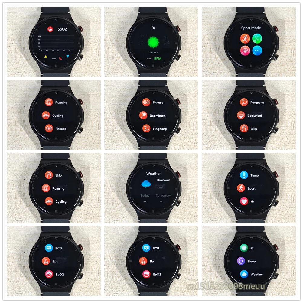 E88 Smart Watch Men Watch 1.32 inch Screen EGG Collector IP68 Waterproof BodyTemperature Wireless charger Watches PK E80 E86