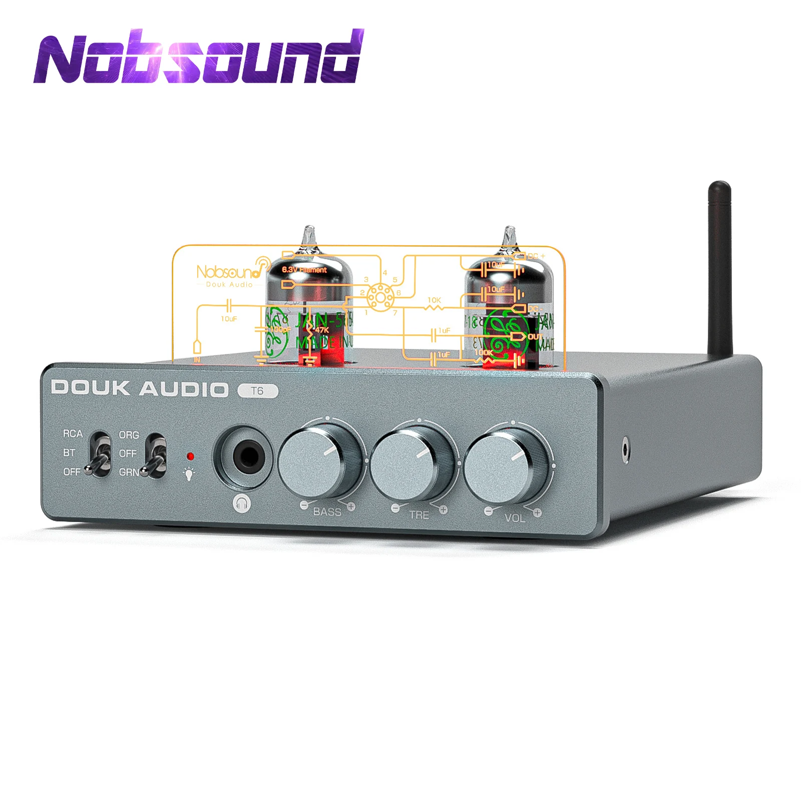 Bore screw By Nobsound T6 HiFi Vacuum Tube Amplifier Bluetooth 5.1 Preamp 2.0 Channel  Stereo Audio Power Amp w/LED Light Headphone Amp 80W×2 - AliExpress