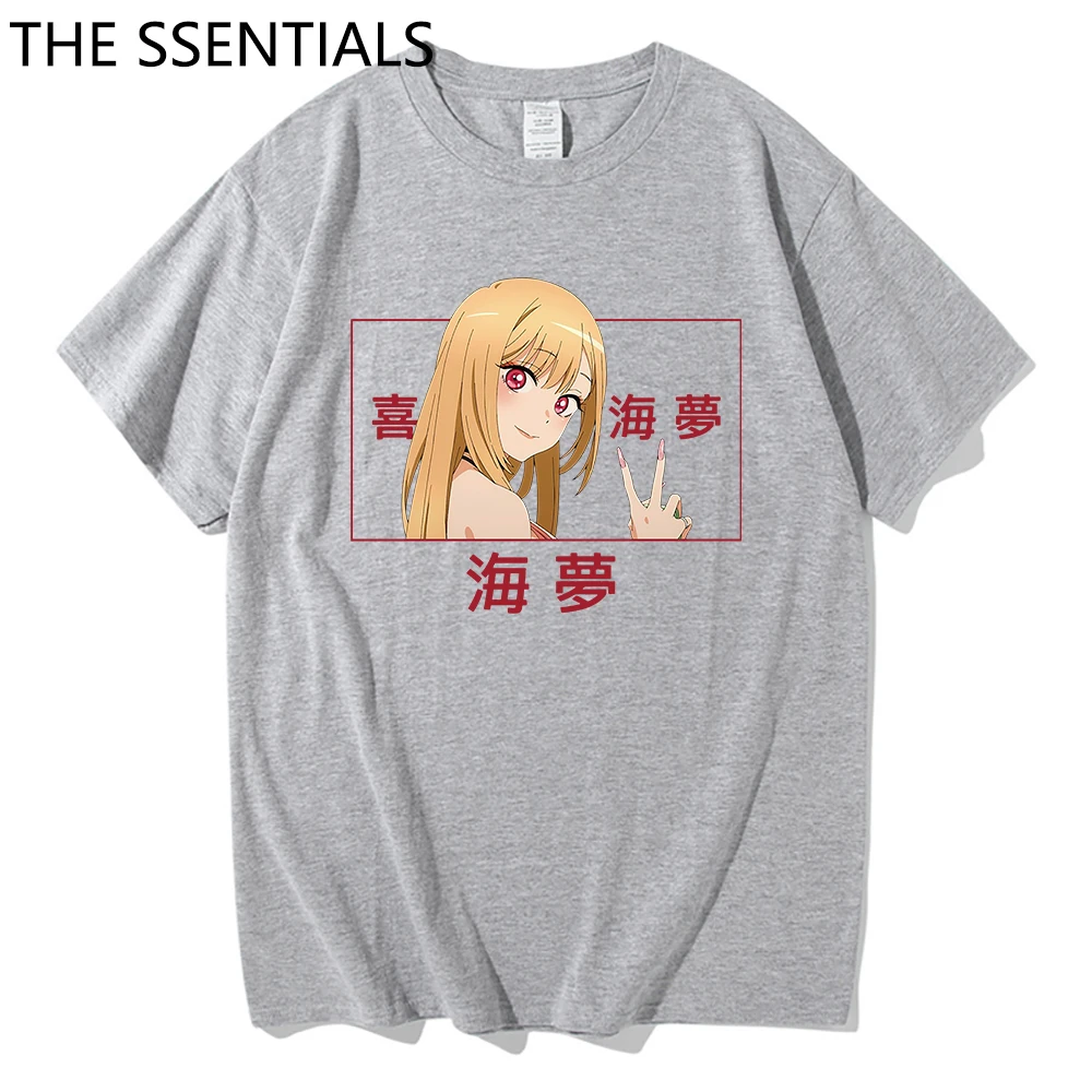 Anime My Dress Up Darling T Shirt Men Casual Cotton 100% Tshirt Kawaii Marin T-Shirt Manga Sono Bisque Doll Wa Koi Wo Suru Tees