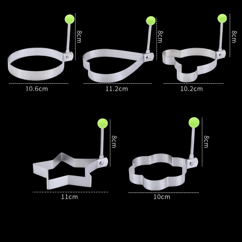 Moule à crêpes rond en acier inoxydable pour œufs au plat