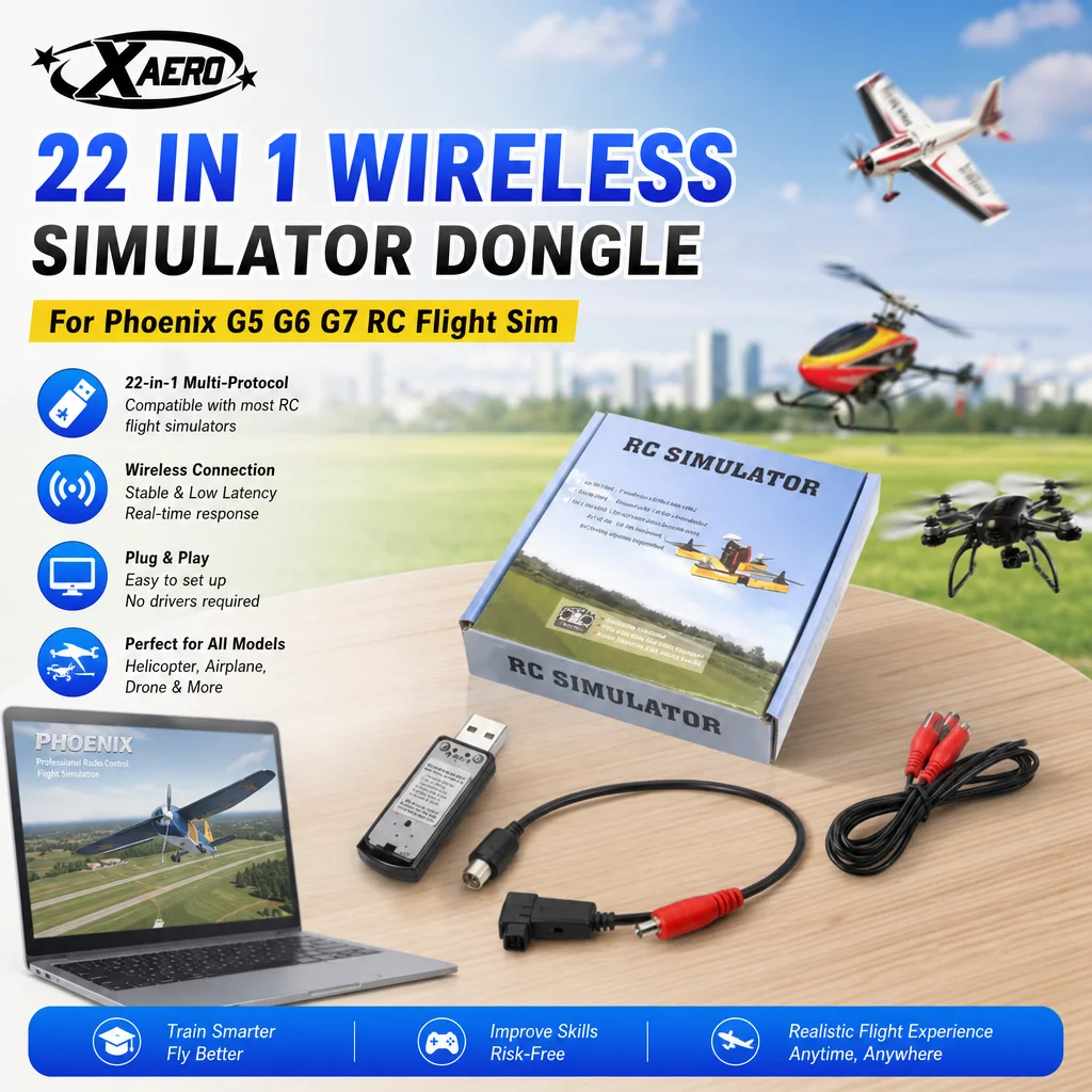 Simulateur de Formation Professionnel 22-en-1 avec câble audio 3.5mm, posé sur une surface plane, vue d'ensemble.