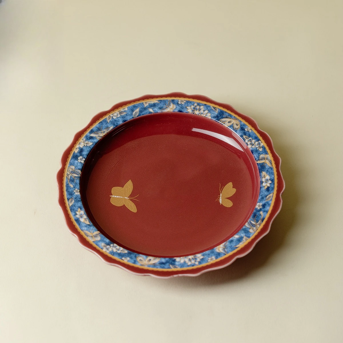 Red Butterfly Love Flower Pot Bearing Holder Coffee Cup Anti-scald Mat Dry Soaking Table Tea Tray Coasters Tea Items Ornaments