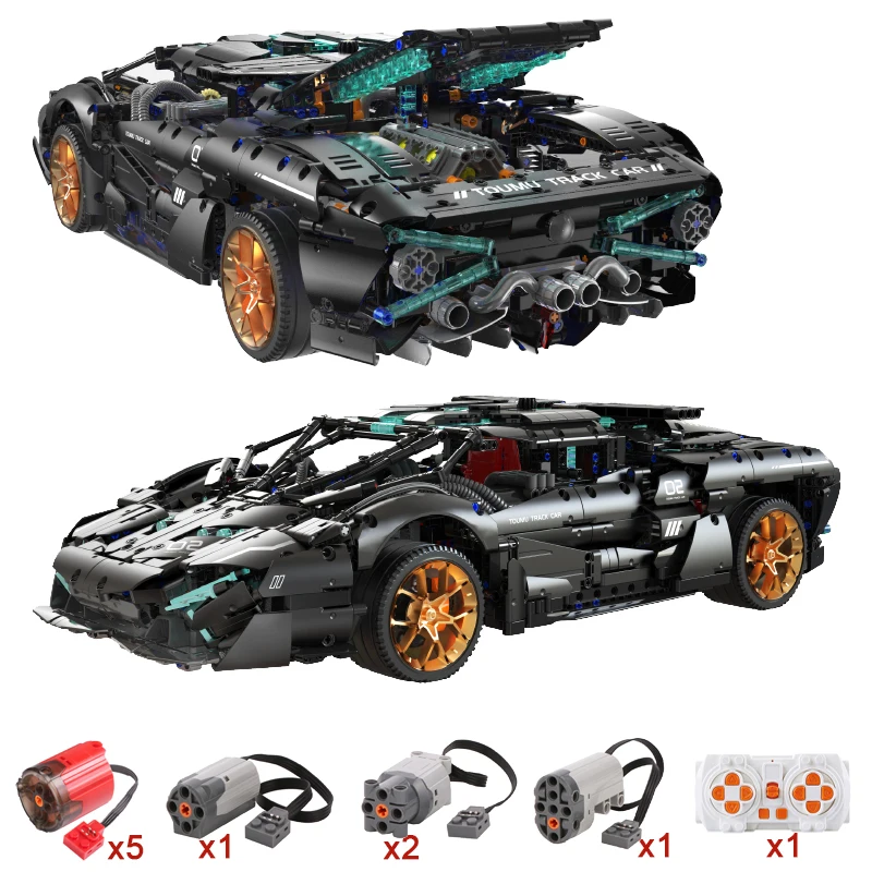 

IN STOCK MOC Technical Remote Control Sports Car V8 Building Blocks Model Bricks Assembling Toys for Children Gift Set