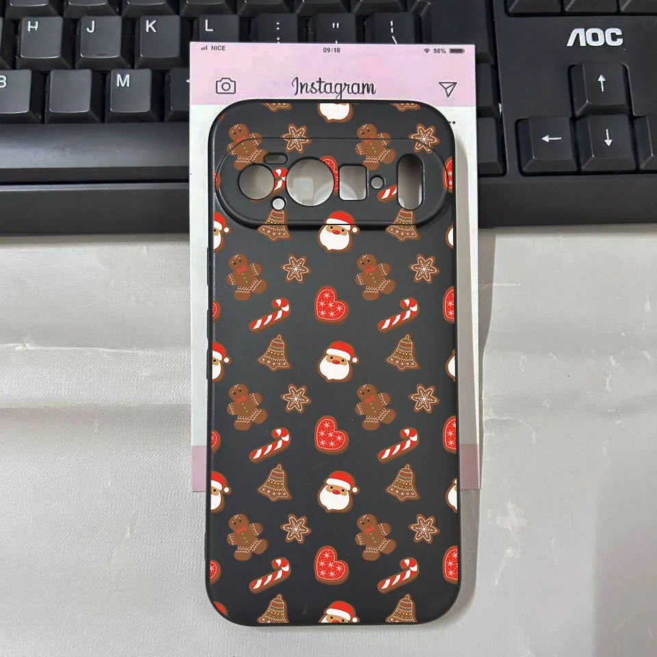 Festive Christmas Santa Elk Soft TPU Phone Case Cover