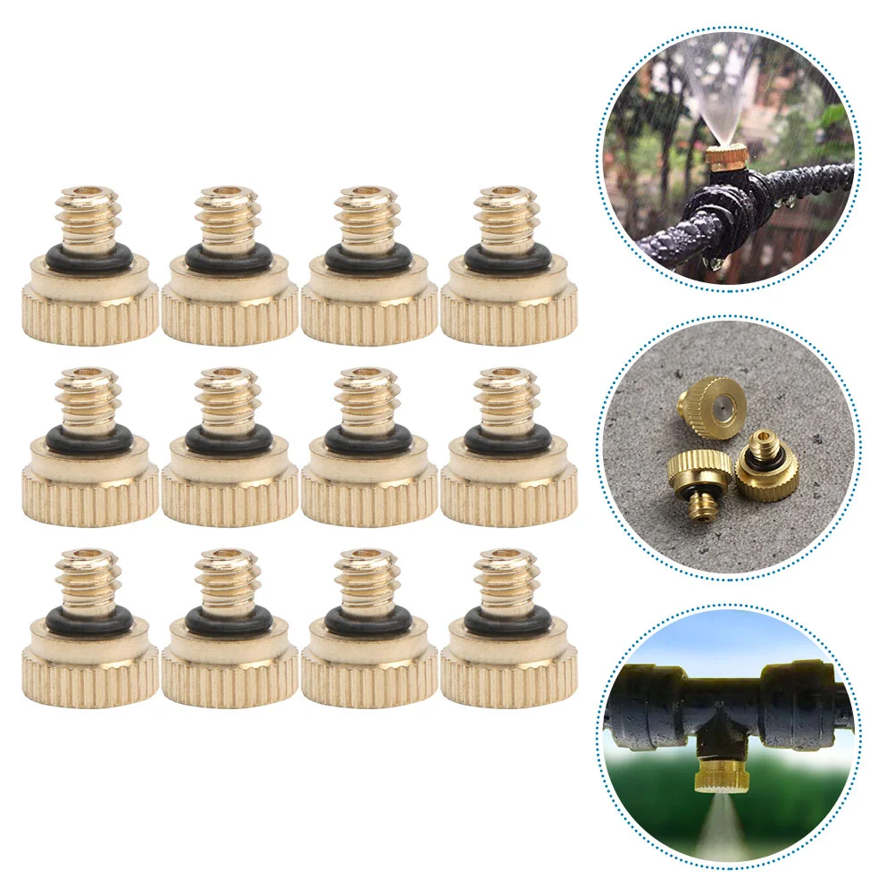 

12 Pcs Water Hose Nozzle Atomizing Spray Accessories Mister Replacement Brass Misting