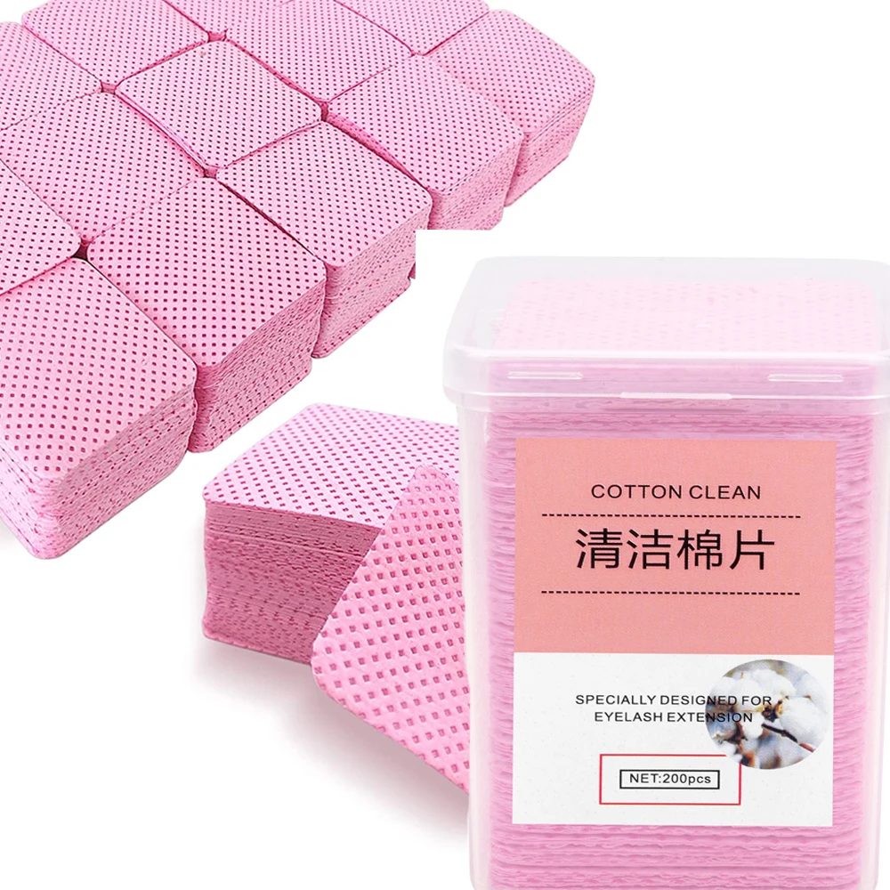 Nail Polish Remover Wipes 100/200/300PCS Lint Free Nail Wipes Glue Wipes Absorbent Soft Non-woven 200pc Lint-Free Cotton Wipes Nail Polish Remover Wipe