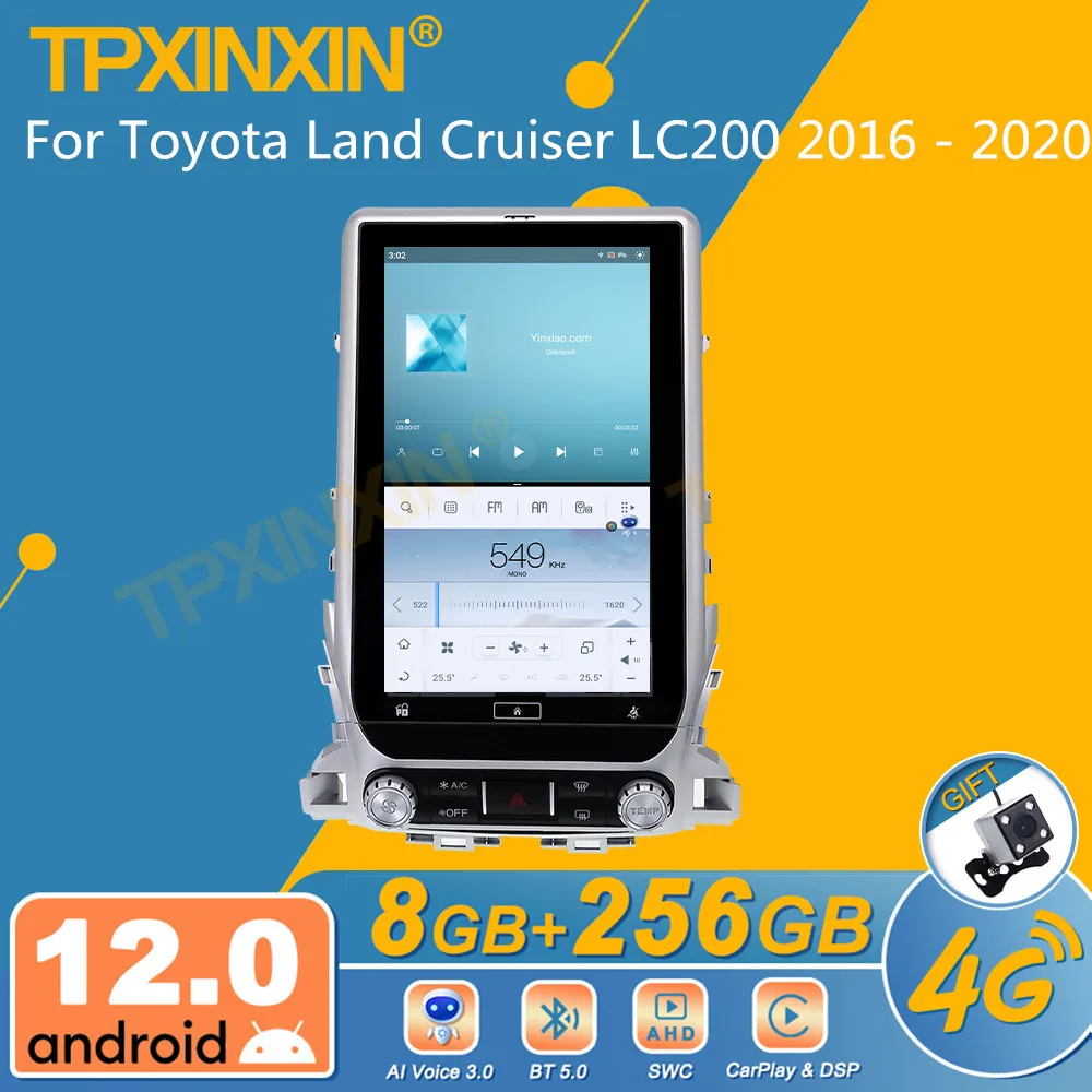 

For Toyota Land Cruiser Lc200 2016 - 2020 Android Car Radio Screen 2din Stereo Receiver Autoradio Multimedia Player Gps