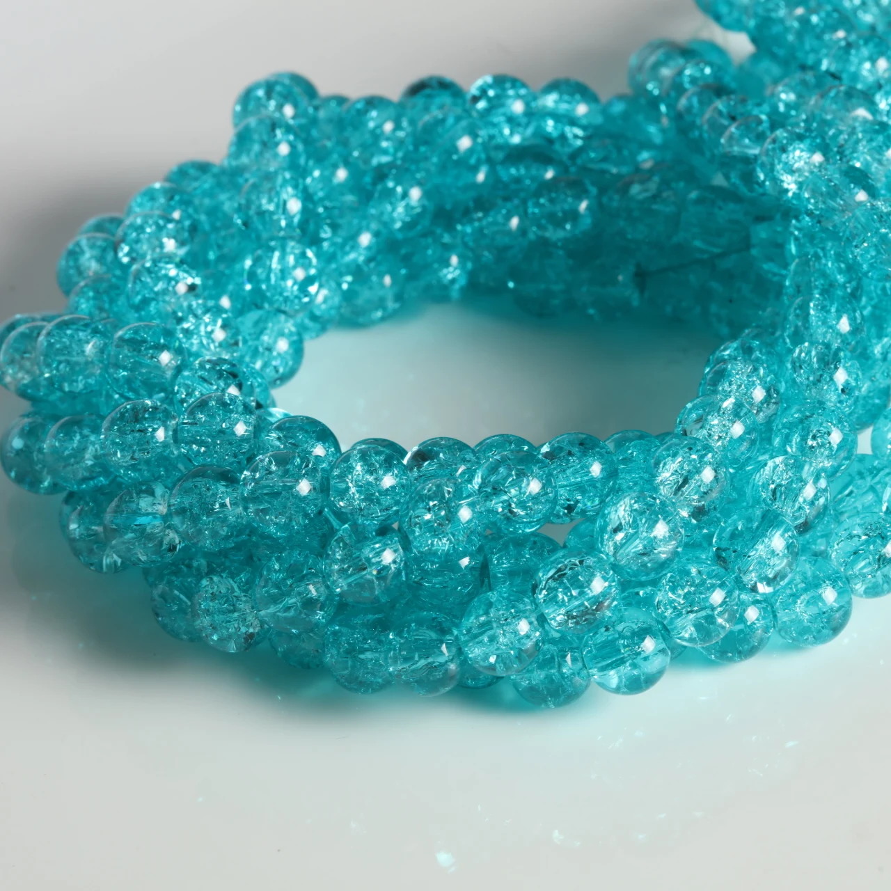 Elegant Pink Crackled Glass Beads for Handmade Jewelry Crafts
