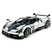 MOC 002 Super Sports Car Hypercar Huayra Model Building Blocks Technical Vehicle Brick Assembly Toy Christmas Gift For Kid Adult 2
