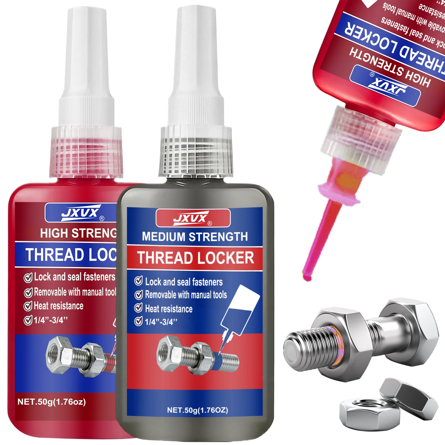Medium to High Strength Blue Threadlocker Adhesive - 50ml Anaerobic Anti-Loose Screw Glue Agent