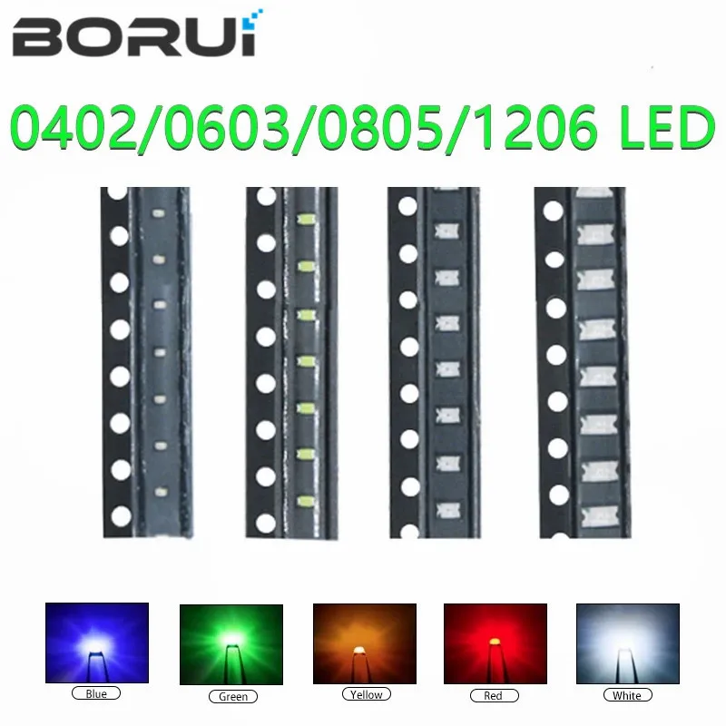 0603 0805 1206 3528 smd led красный