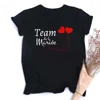 Friend Print Bachelorette Party T-shirt EVJF Team of The Bride T Shirt Outfitwedding Team Bride Witness Bridesmaid Tops Clothes 4
