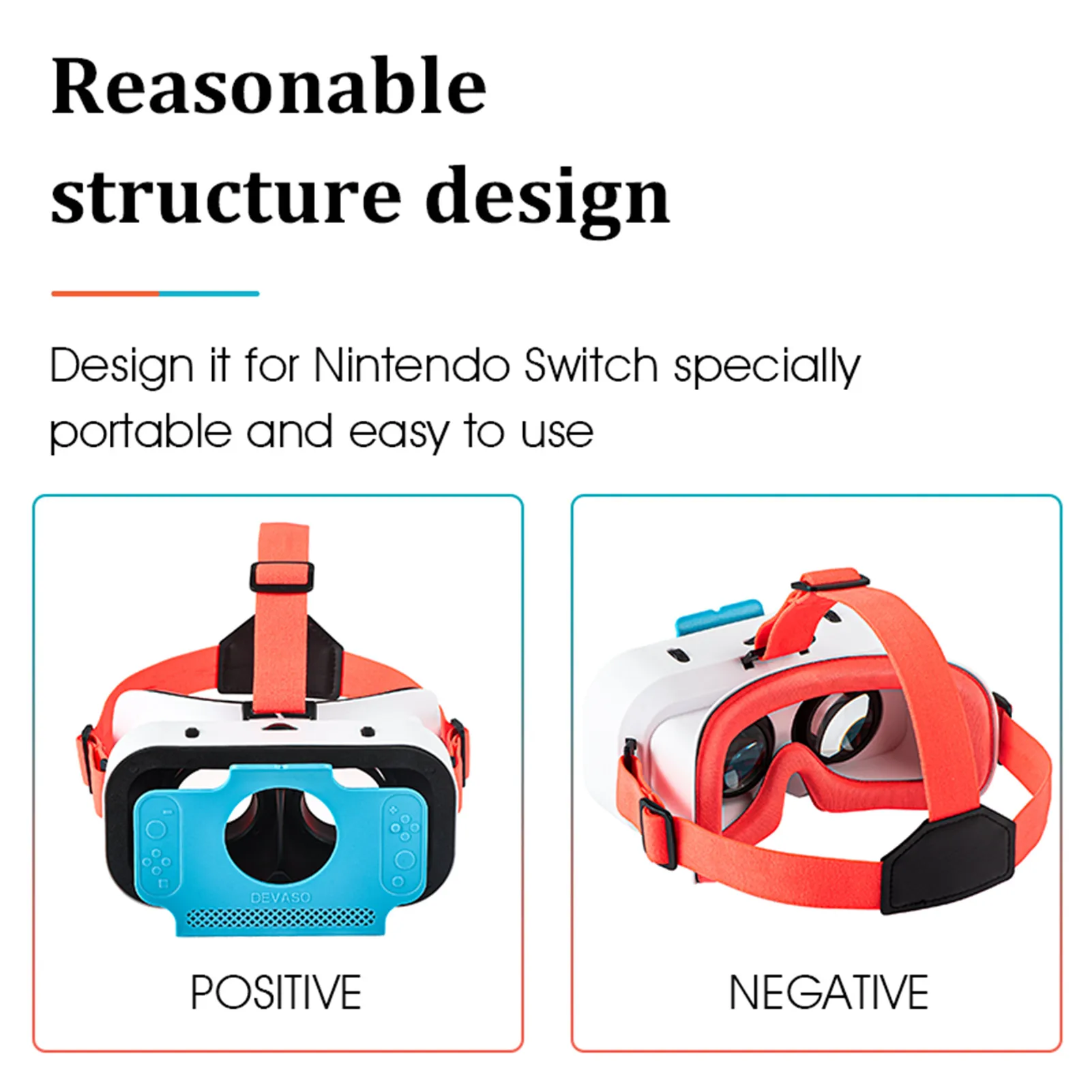 Oled 3d vr Óculos para Nintendo Switch Óculos de Realidade Virtual Game Headconjunto Lente Grande Ajustável Novo - Image 3