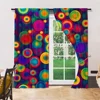 2Pcs Boho Chic Geometric Window Curtain Rod Pocket Polyester Material Drapes For Bedroom And Various Rooms Contemporary Style 6