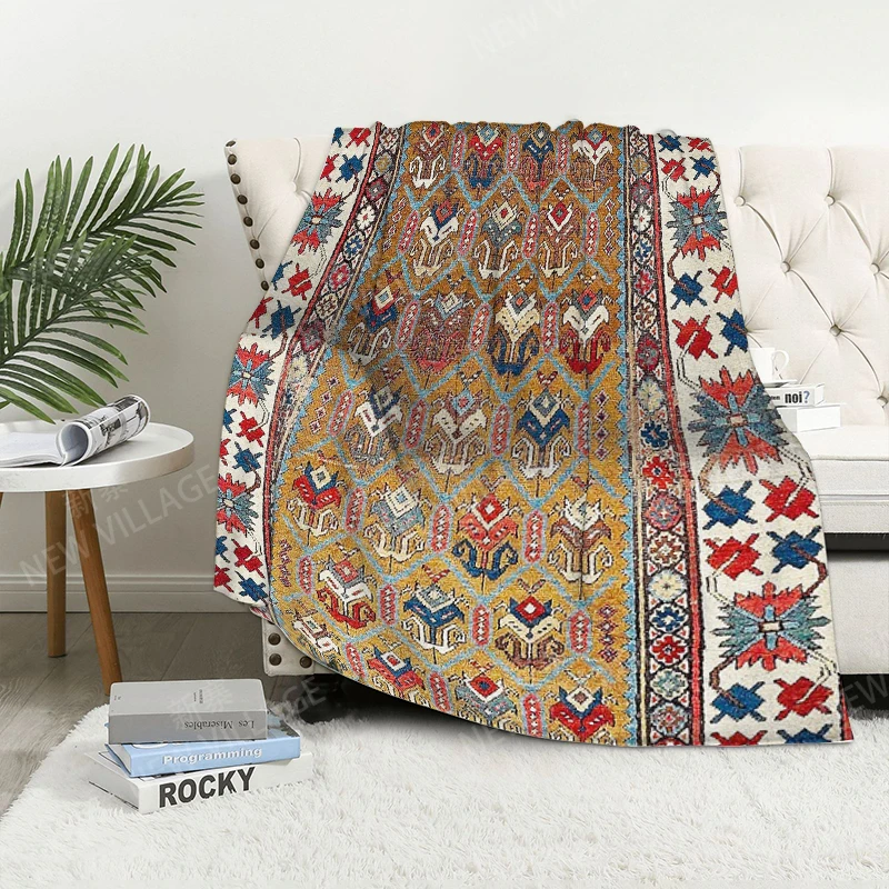 무릎 담요용 격자 무늬 소파, 따뜻한 겨울 침대 커버, 보호 따뜻한 양털 담요 장식, 북유럽 빈티지 모로코 부드럽고 털이