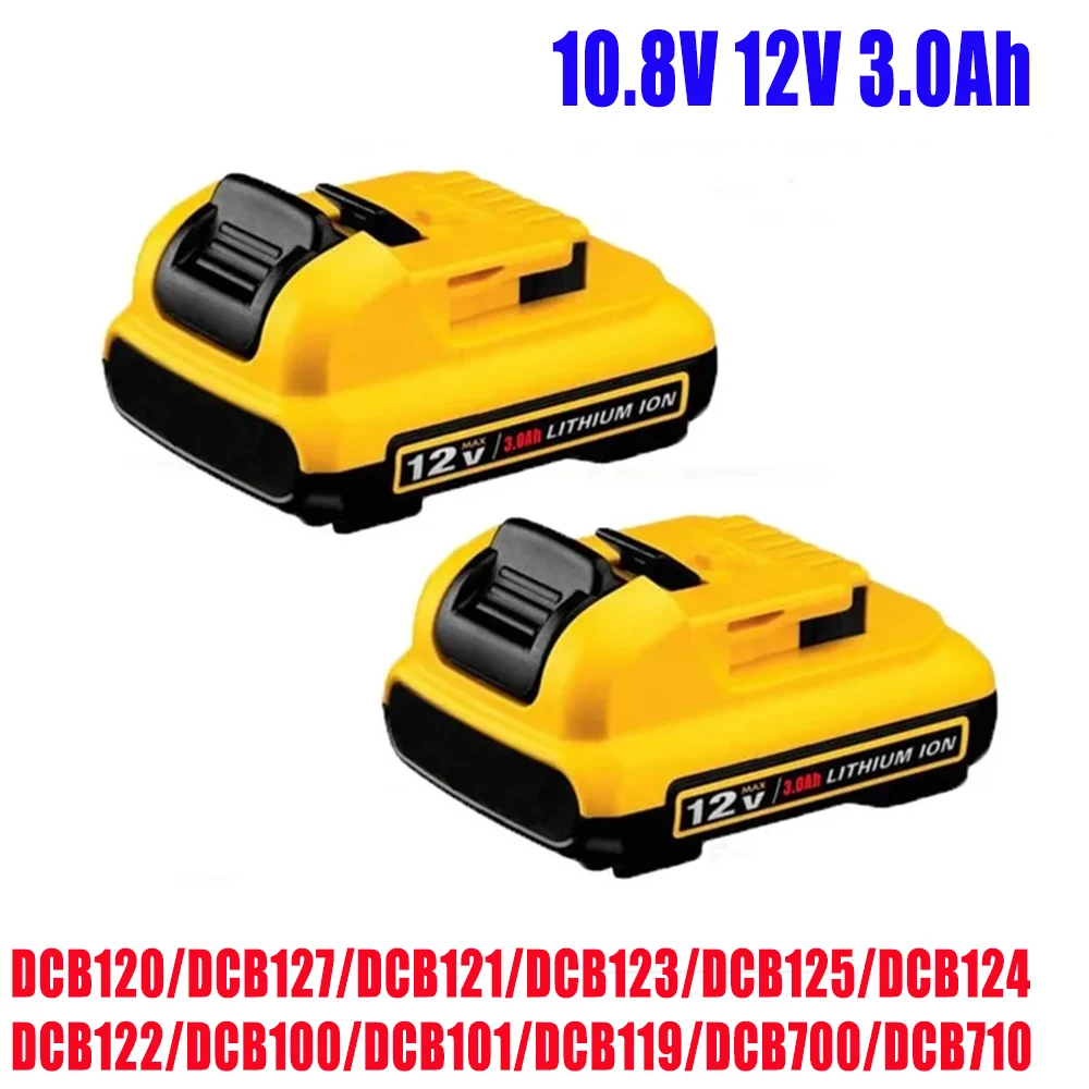 Tool Battery 3000Ah 10.8V 12V Li-Ion Battery DCB127 Replacement For DeWalt DCB124-XJ DCB120 DCB123 DCB122 DCB124 DCB121 power tool battery,rechargeable battery,battery replacement