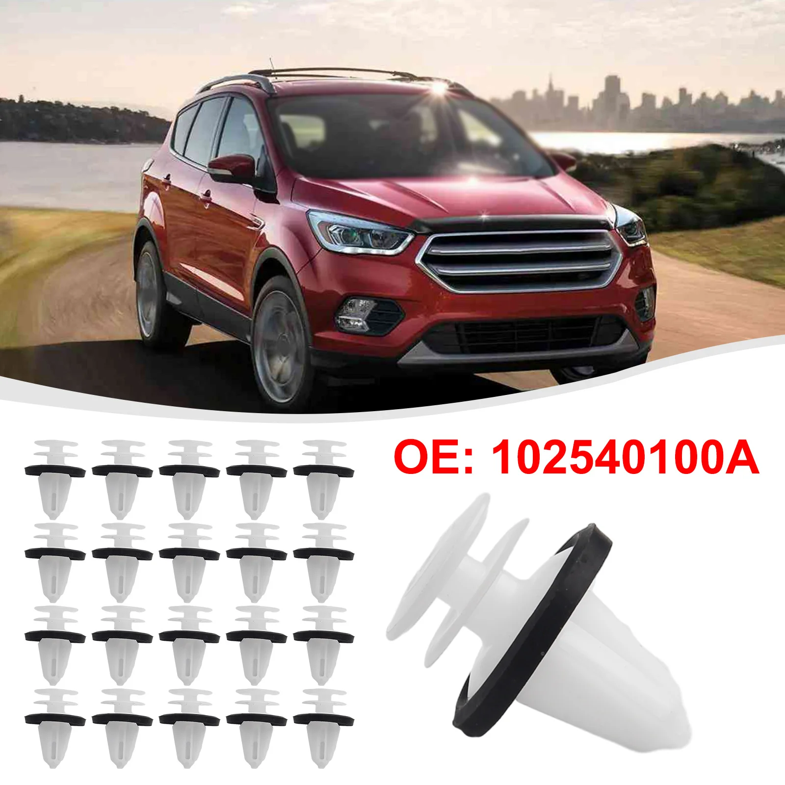 

Reliable 20Pcs Clip Door Trim Panel for Tesla & For Ford 102540100A W713297S300 Anti Corrosion & Wear Resistant