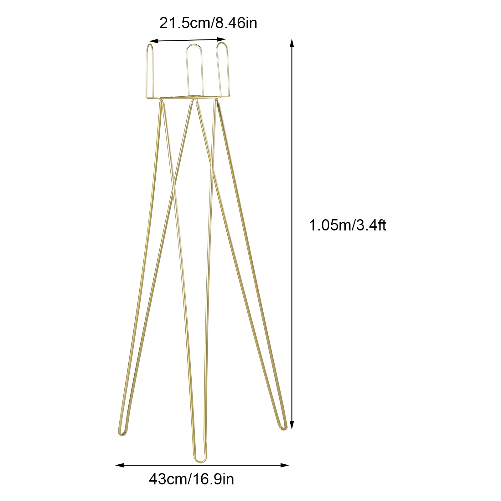 Elegant Wedding Flower Stand Set of Two, Durable Gold Crown-Shaped Steel Stand for Wedding, Party, and Event Decoration, Holds 2