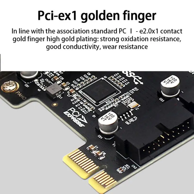 

Двойная Расширительная карта pin 5 Гбит/с Pci-e X1 Gold Finger, маленькая передача данных, Офисные аксессуары, Черные Портативные