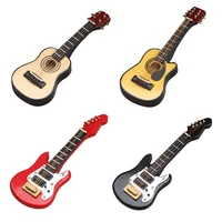 1:12 Miniature Guitar Mini Musical Instrument Dollhouse Furniture Model Decora 1