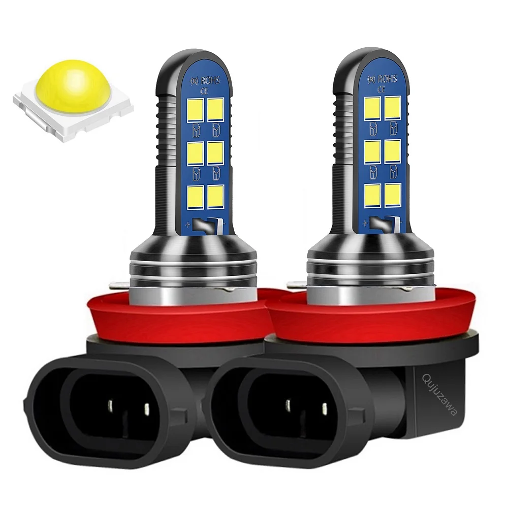 LED Bulbs 2Pcs H11 H8 HB4 9006 H27 881 880 H3 H27W Auto Fog Lamps Car Anti Fog Lights 6000K White 12V