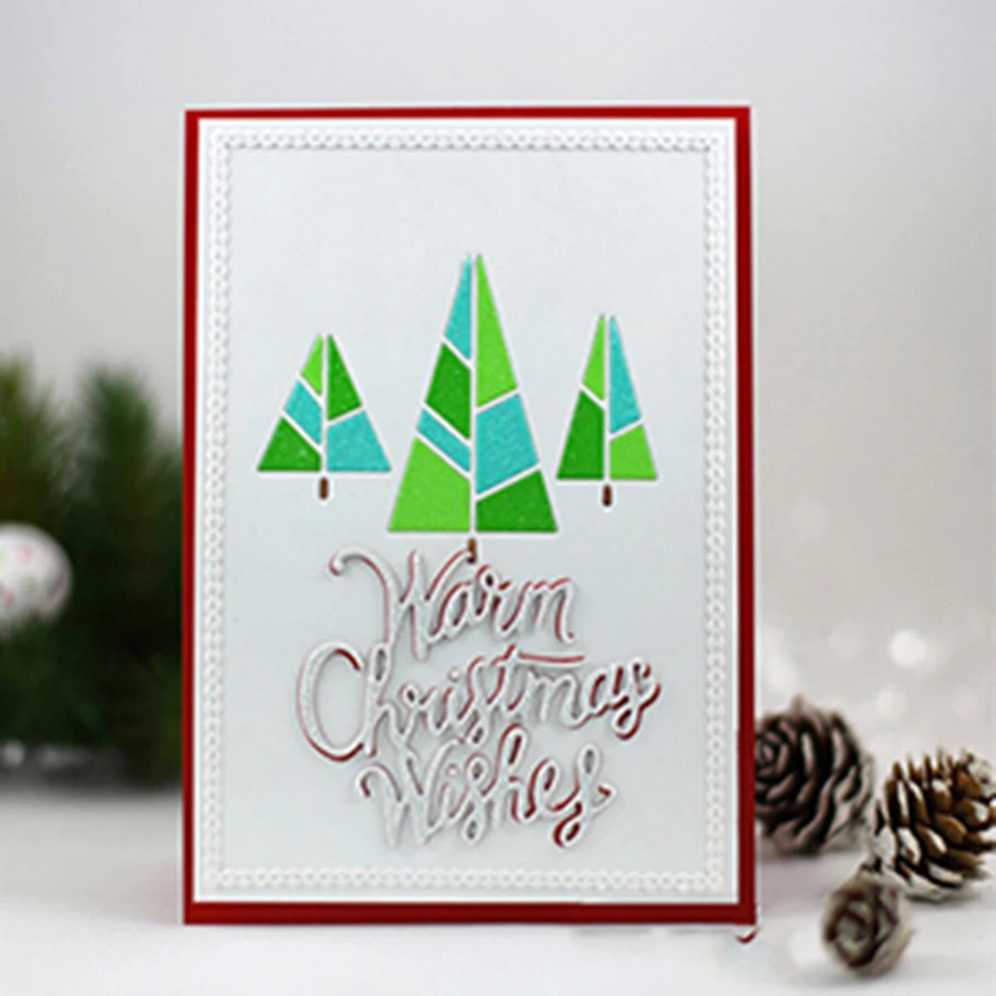 Metal Cutting Dies 2025 English Merry Christmas Letter Phrase Word For Scrapbook paper craft knife mould blade punch stencil