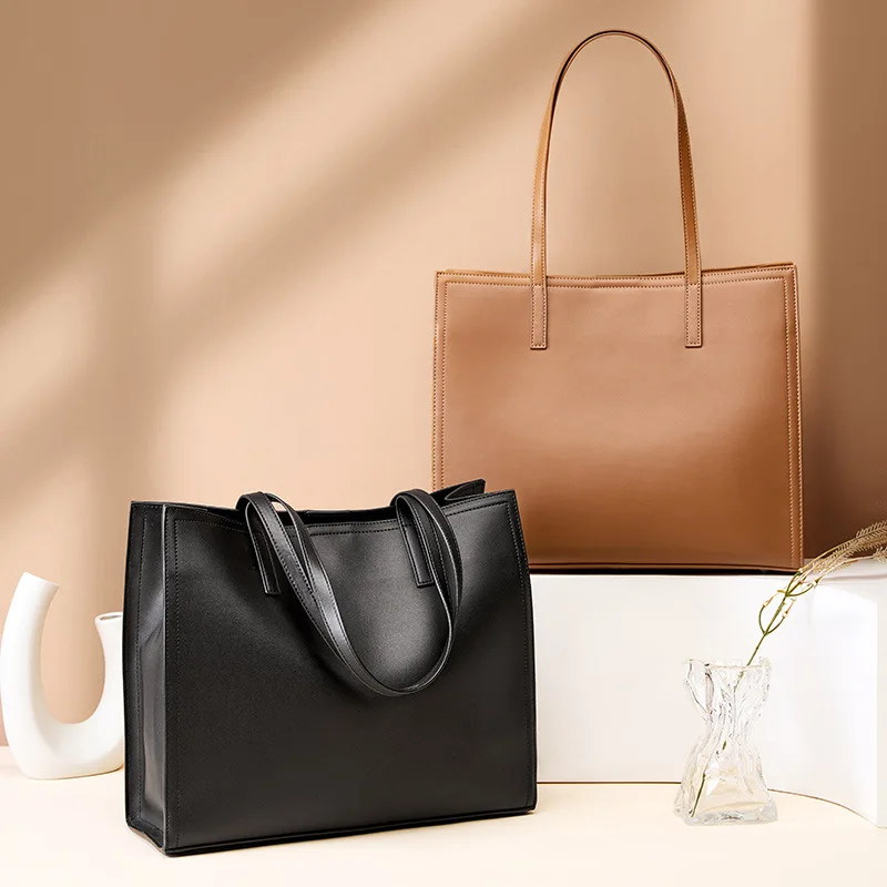 Genuine Leather Tote Bag For Women - Fits 15.6 Inch Laptop, Multiple Pockets, For Work, Office, Travel - View #13